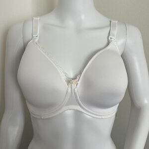 Chantelle Flexi Wire Bra Size 34 DD White Nursing Maternity Breastfeeding